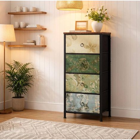 Commode 4 tiroirs vintage 45 x 30 x 94,5 cm OKMYHOME (1/5)