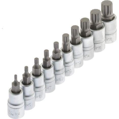 Jeu de of clés à douille (12.5 mm, 10 pièces)