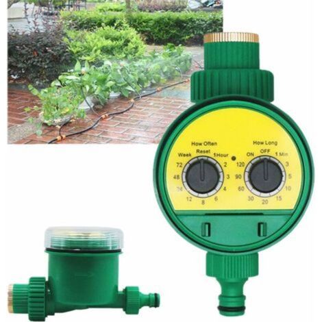 Programmateur d'Arrosage Automatique Numérique Multifonctionnel Minuterie avec Contrleur d'Arrosage Numérique d'Affichage pour Le Jardin Pelouse (1/4)