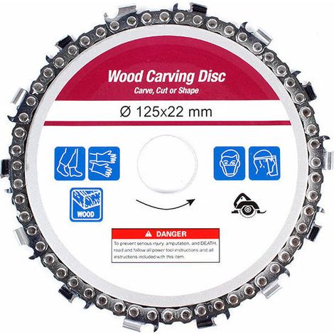 5inch (125 mm) meuleuse d angle plaque de chaine meule de sculpture sur bois scie circulaire, distance du trou central 7/8 "(22 mm) 1pc (1/5)