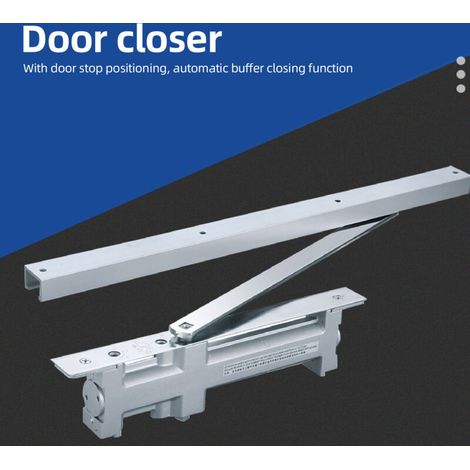 Fermeture de Porte Automatique Hydraulique Aluminum - Fermeture de Porte Vitesse Adjustable pour Portes Bois/Métal/Verre (Largeur ≤1100mm, Poids 40-65kg) (1/4)