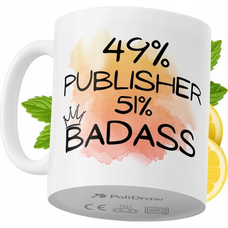 Mug humoristique pour éditeur, avec texte amusant et design graphique, idéal pour les anniversaires, les fêtes et les occasions spéciales. Mug premium pour la maison, le bureau et le travail. Blanc, 3