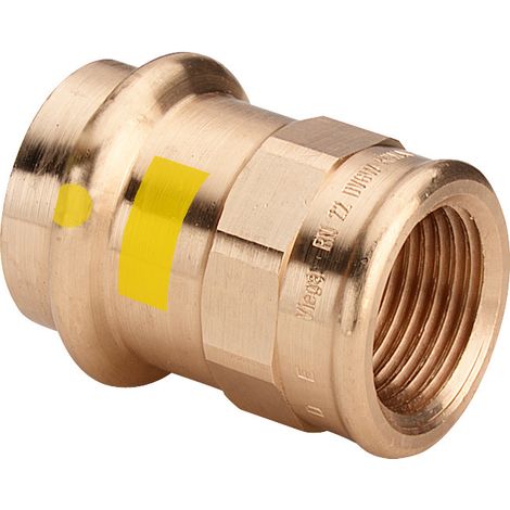 Pièce de transition avec SC Profipress G 2612 pour gaz en laiton rouge 22 mm x Rp1