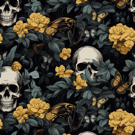 Tela Oxford decorativa para exteriores - Motivo de calavera I DX4476 (1/5)