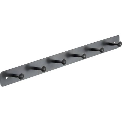 Kleiderhaken mit 6 köpfen aus schwarzem metall - 5five