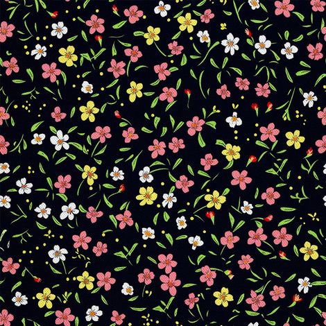 Dekorativer Outdoor-Stoff Oxford - Motiv Blumen I DX5175 (1/5)