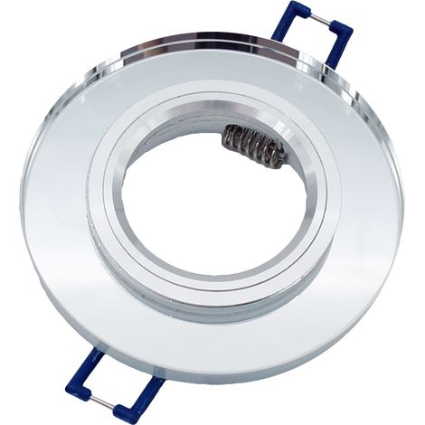 Foco de techo redondo GU10 de cristal espejado blanco ID-1034 Idealed (1/2)