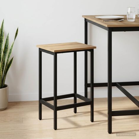 vidaXL Taburete de bar Roble artisan 40 x 32 x 64 cm (1/5)