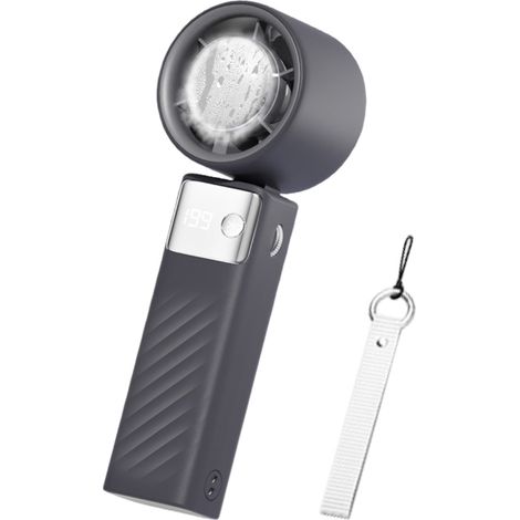 1 Ventilateur sans pales, 199 vitesses, rechargeable USB, batterie longue durée, ABS, pour extérieur maison voyage (1/5)