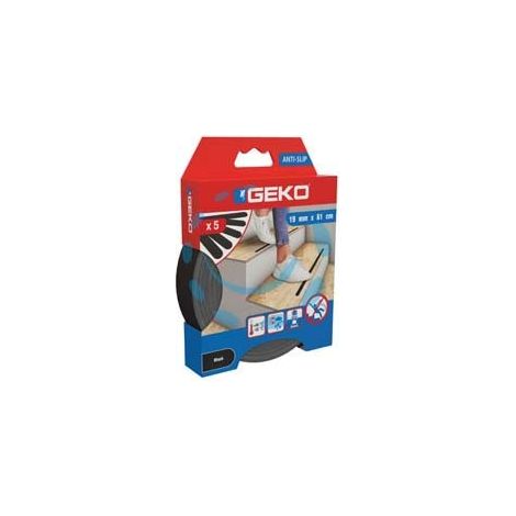 NASTRO ADESIVO ANTISCIVOLO ANTISDRUCCIOLO NERO IN STRISCE - mm.19h. strisce da cm.60 in conf. pz.5