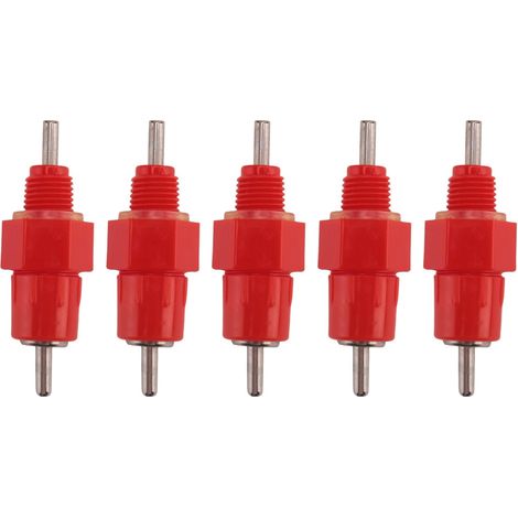 Sollbry 5 Pcs Eau Tetine Poulet Alimentateur Fournitures de Volaille Poule Vis dans le style (1/5)