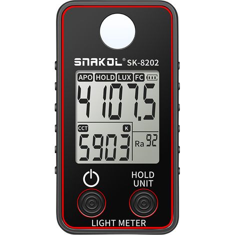 Testeur de température de couleur, appareil de mesure d'éclairement de haute précision 0.5-300000LUX Test d'éclairage LED appareil de mesure de luminance photographique (1/5)