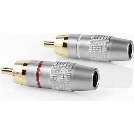 MaxTech - Connettore Rca Maschio Adattatore Cavo Audio Spina Rca Maschio Maxtech C-rca02 - (1/3)