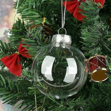 Boules de Noël transparentes en plastique à remplir soi-même (1/5)