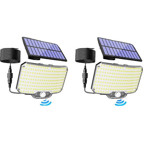 Lámpara de escritorio con sensor de movimiento, alimentada por energía solar, 3 modos de iluminación, 2 unidades (1/2)