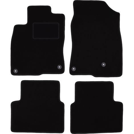 Alfombrillas de terciopelo negro para Honda Civic X hatchback (2017-)