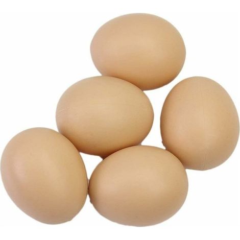 Huevo de gallina artificial, nido de gallinero, plástico práctico y conveniente - 5 unidades