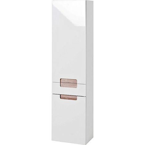 Hochschrank MERANO-03 Hochglanz weiß, Eiche Sonoma, B=40cm (1/4)