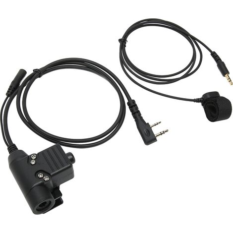 Adaptateur U94 PTT (Push-to-Talk) pour talkie-walkie militaire, connecteur de remplacement pour casque BAOFENG UV-5R (1/5)