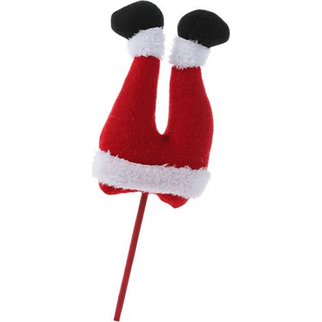 Ornamento per albero di Natale a forma di gamba in tessuto leggero - 5