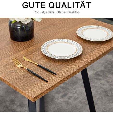 Table à manger carrée pour 4 personnes,table moderne de 80 cm,sol métallique,adaptée à la cuisine,salle à manger,petite pièce,appartement (1/5)
