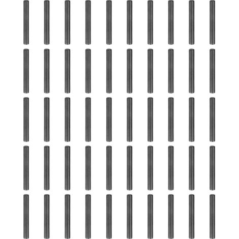 50Pcs Goujons Cylindriques 2.5mm x 20mm 304 Acier Inoxydable Noir (1/5)