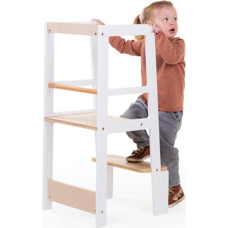 SUAVINEX Torre di Osservatione Montessori Bianco Naturale (1/5)