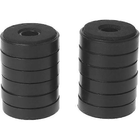Lot de 12 pieds d'enceintes avec amortisseurs de chocs (40,5 mm x 13,5 mm) - Noir (1/5)