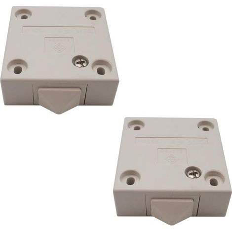 Lot de 2 Interrupteur Armoire, Montage Surface, Plastique, 250 V, Pour Porte Coulissante Tiroir (1/5)