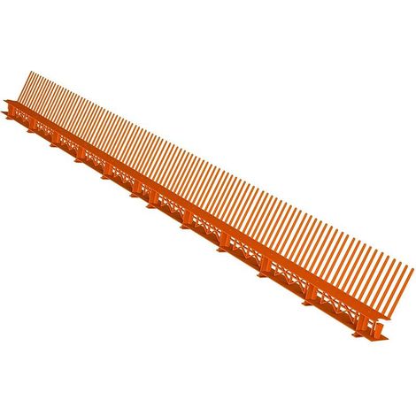 Liteau de ventilation rouge 85 mm – Protection contre rongeurs et insectes – Polypropylène stabilisé UV – Circulation d'air optimisée – Eurovent