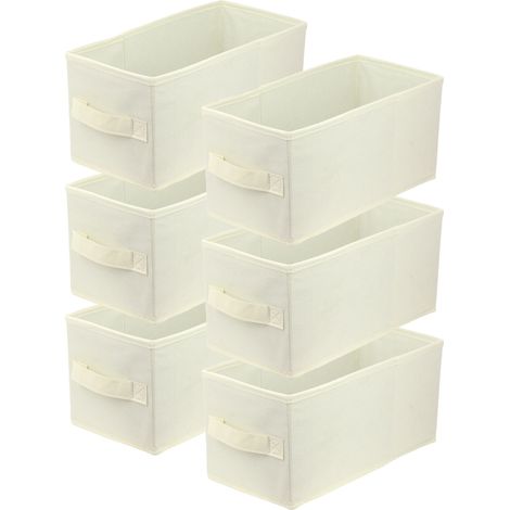 Lavita Storage Box  faltbare Aufbewahrung Boxen 15 x 31 x 15 cm  Schubladen-Organizer Box Ordnungssysteme für Kleidung  Kleideraufbewahrung & Organisation  cremig  6 stück (1/5)