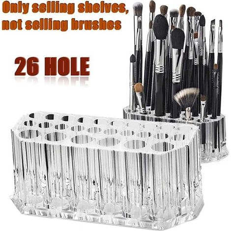Einfache Aufbewahrungsbox aus Acryl, Kosmetikorganizer, Make-up-Pinselhalter und Präsentationsständer