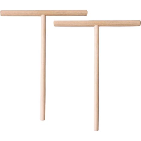 Juego de 2 separadores de crepes de madera de haya, 12 cm - Separador de masa - Para distribuir uniformemente la masa de crepes y jamón, muy fino (1/5)