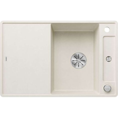 BLANCO Einbauspüle AXIA III 45 S-F Silgranit mit Glasschneidbrett, flächenbündig einbaubar, InFino, Softweiß (1/3)