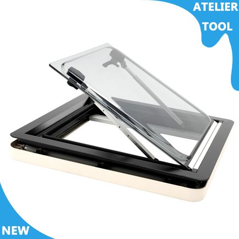 ATELIER Angle d'ouverture d'alliage d'aluminium de fenêtre de ventilation extrapolée 450500mm 70° pour caravanes, camping-cars, remorques (1/5)