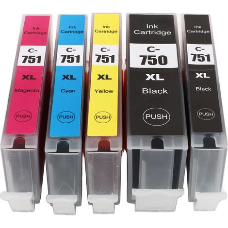 Cartouche d'encre haute qualité pour imprimante PIXMA MG5470 - Kit 5 couleurs (Noir, Cyan, Magenta, Jaune) - Recharge fiable et impressions nettes (1/5)