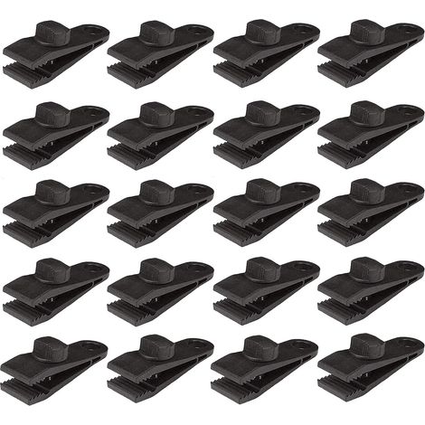 Lot de 20 Clips de fixation, Vis à pouce, Matériau PA, Pour bâche camping voiture bateau piscine (1/5)