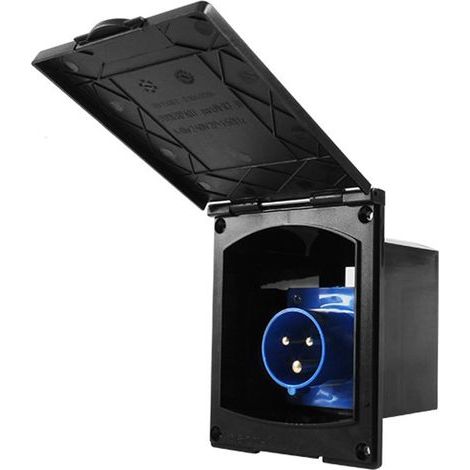 Prise encastrée extérieure 16 A 220 A pour camping-car, étanche et résistante aux UV, IP44, convient pour caravane, camping-car, remorque, camion, voiture (1/4)