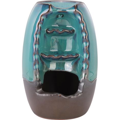 Porte-encens en céramique à reflux, encensoir, décoration intérieure, ornement bleu (1/5)