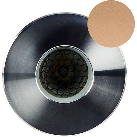 Encastré de sol extérieur ZEPH 1 SLIM 24V rond bronze non percée 3000K 132lm 2W - EUROPOLE - 56052NBR