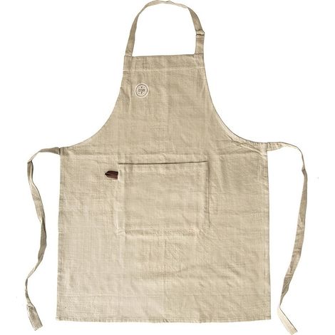 Tablier de cuisine en coton vert avec lien (1/5)