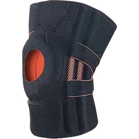 Manchon de compression respirant pour le sport, idéal pour la course à pied et le travail (1 pièce, noir/orange) (1/4)