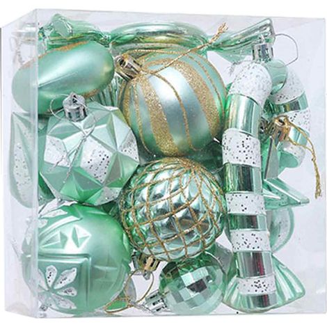 Boules de Noël décoratives pour sapin de Noël, décorations de sapin de Noël incassables, boules suspendues pour décoration de fête de fin d'année (1/5)