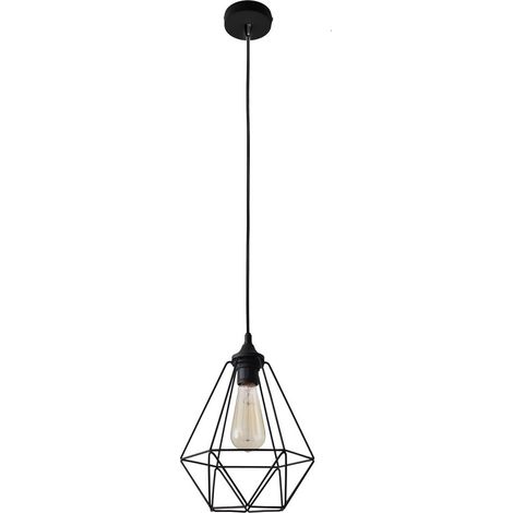 Helam KARO Plafonnier Wire Frame Noir 24cm