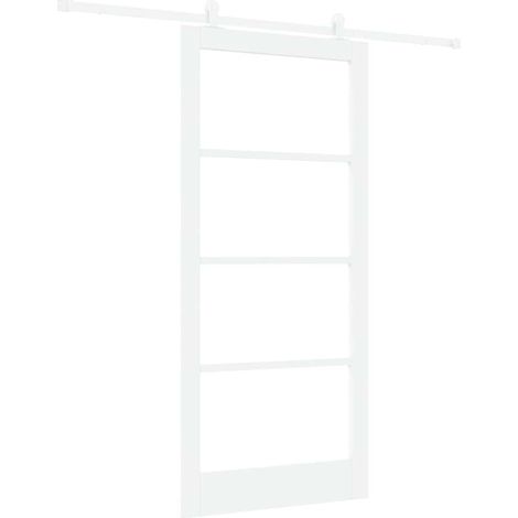 Maison Exclusive - Schiebetür ORKDAL Weiß 93 x 202 cm Massivholz