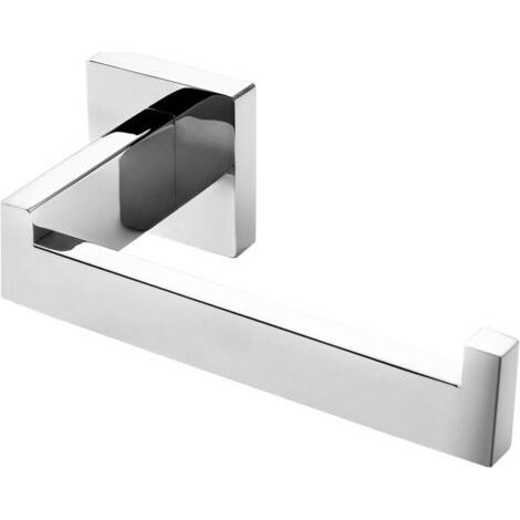 Silver Polished Steel Square Toilet Paper Holder, Wall Mounted Toilet Paper Holder, Stainless Steel Toilet Roll Holder for Bathroom and Kitchen (1/4)