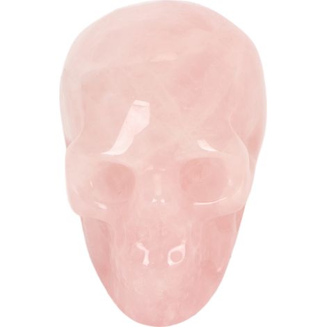 Tête de crâne en cristal rose de 2 pouces, sculptée à la main et polie, ornement miniature pour méditation et relaxation. (1/5)
