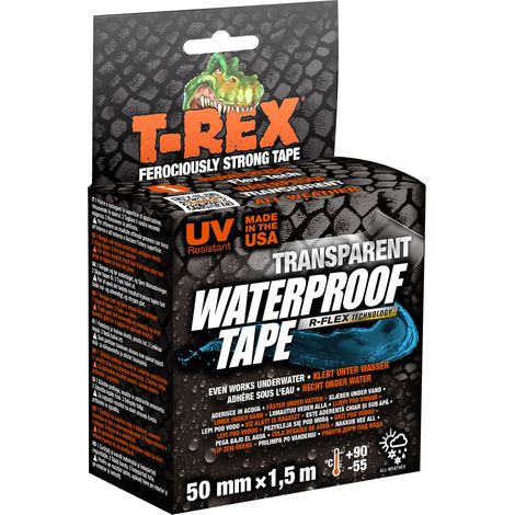 T-Rex® Waterproof Tape 50 mm x 1,5 m transparent (1/2)