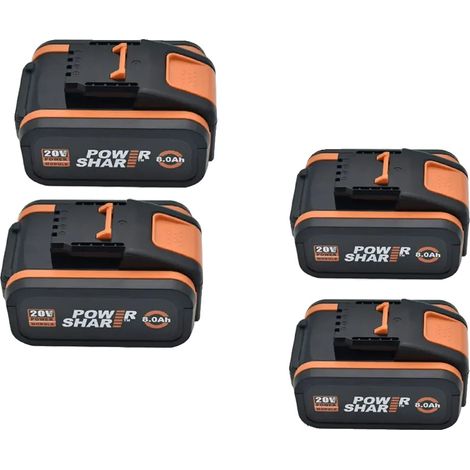 Batterie, capacité de 8000mAh, compatible avec divers outils, Worx 8AhX4 (1/2)
