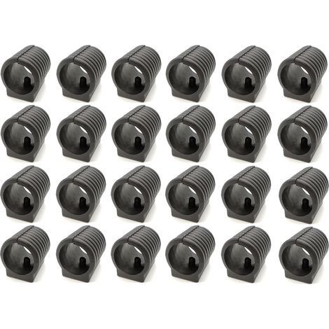 Möbelgleiter, Kunststoff-Stuhlrohr-Klemmgleiter, Kunststoff-Stuhlbeingleiter für U-förmige Stuhlbeine, Stuhlbeingleiter mit Befestigungselementen für Rundrohre, 24 Stück (19 mm) (1/5)